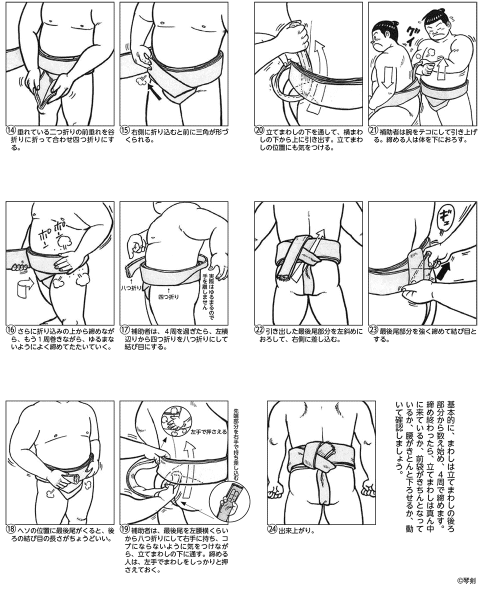 まわしの締め方2